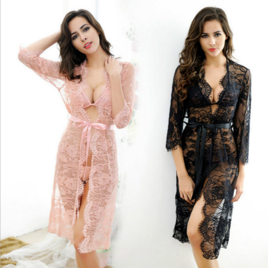 Lace Robe and Panty Set