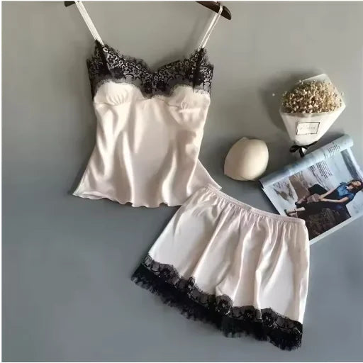 Jane Lace Trim Loungewear Set